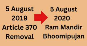 5 August Article 370 Removal and Ram mandir Bhoomipujan